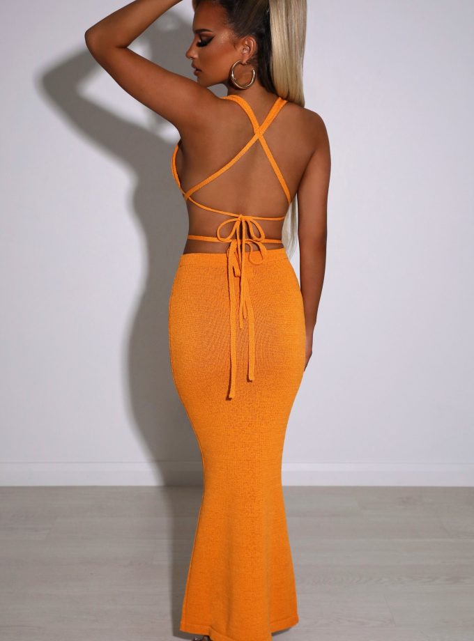 Alexa Maxi Skirt - Tangerine