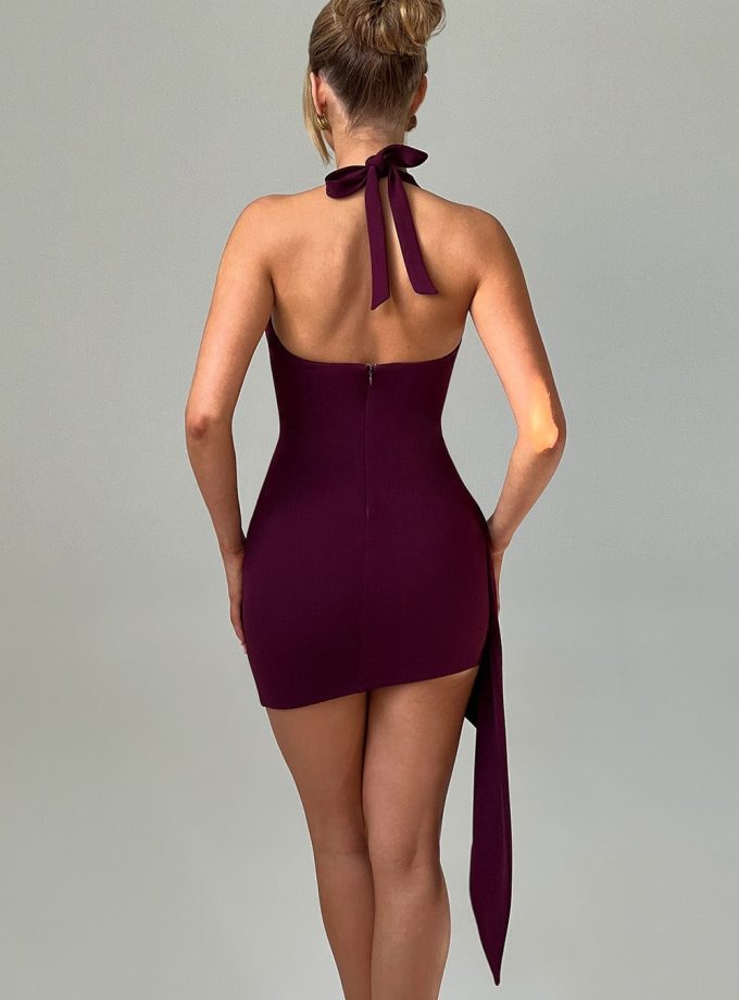 Adella Mini Dress - Cherry Lacquer