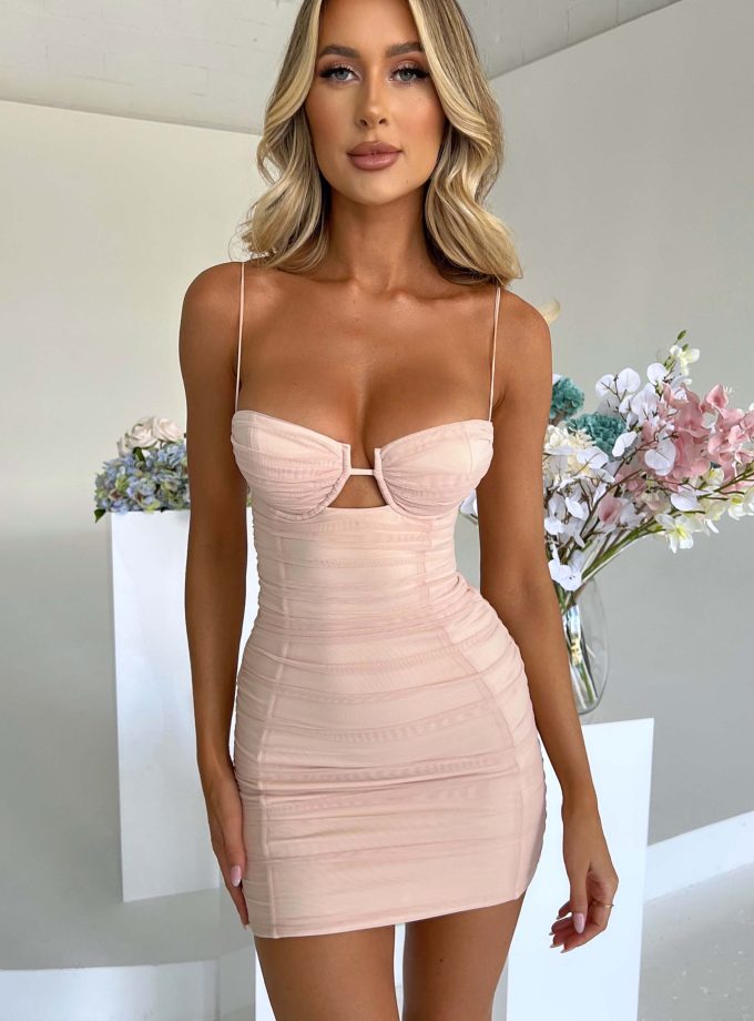 Adina Mini Dress - Nude