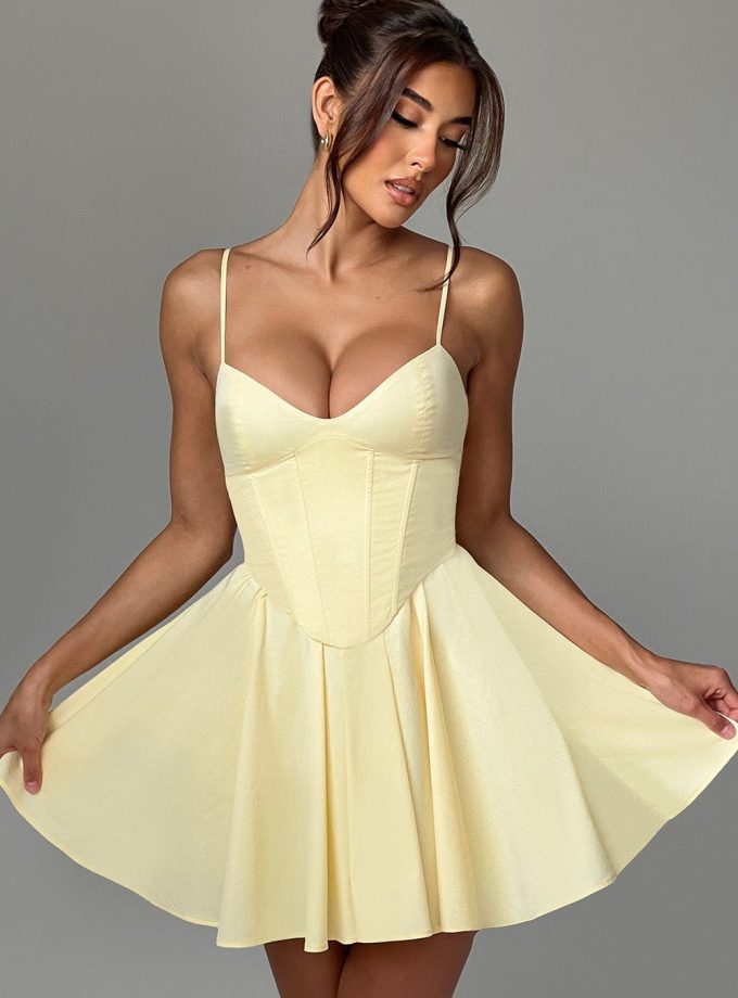 Analeigh Mini Dress - Lemon