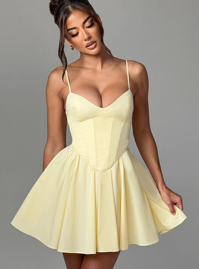 Analeigh Mini Dress - Lemon