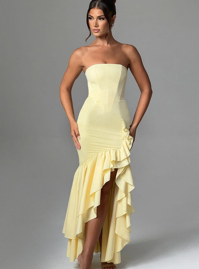 Angelina Maxi Dress - Lemon