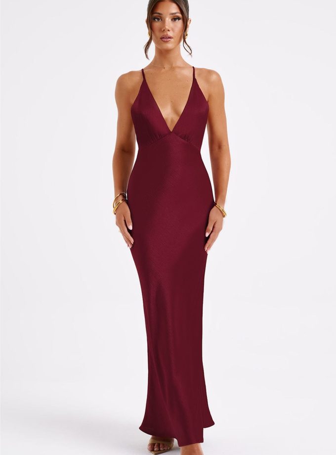 Anja Maxi Dress - Burgundy