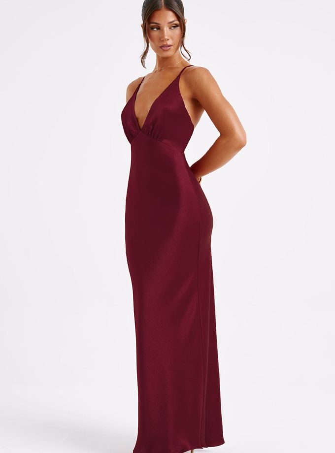 Anja Maxi Dress - Burgundy