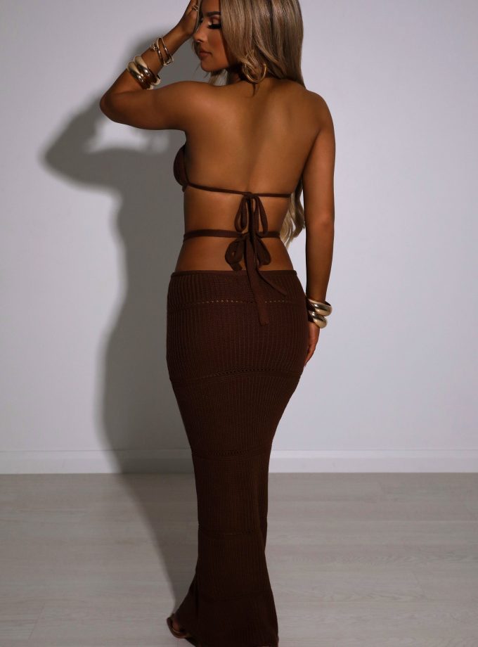 Aubery Maxi Skirt - Chocolate