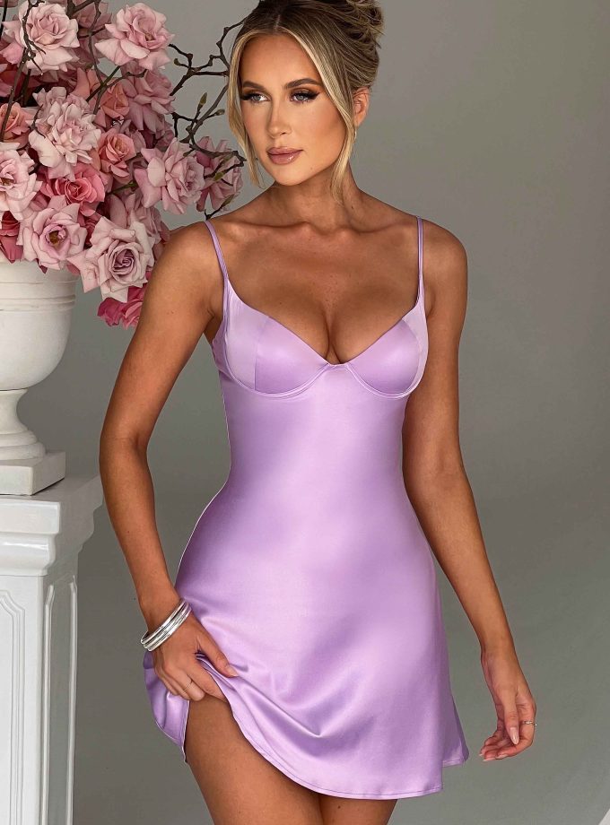 Azaria Mini Dress - Purple