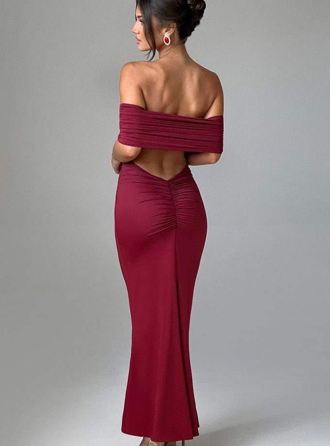 Belinda Maxi Dress - Burgundy