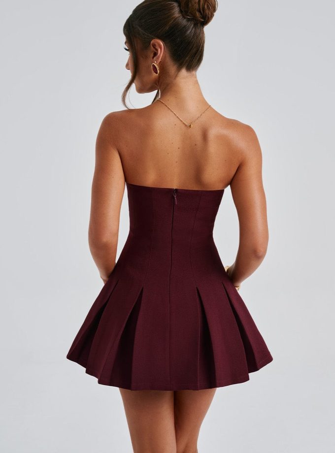 Bryony Mini Dress - Cherry Lacquer