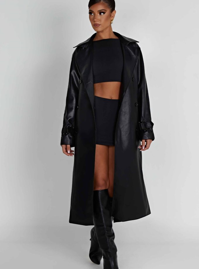 Chi Trench Coat - Black