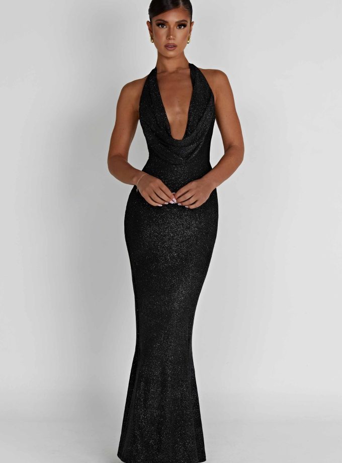 Chrishelle Maxi Dress - Black Sparkle