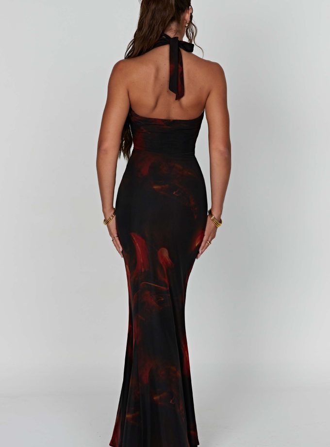 Chrishelle Maxi Dress - Fire Print