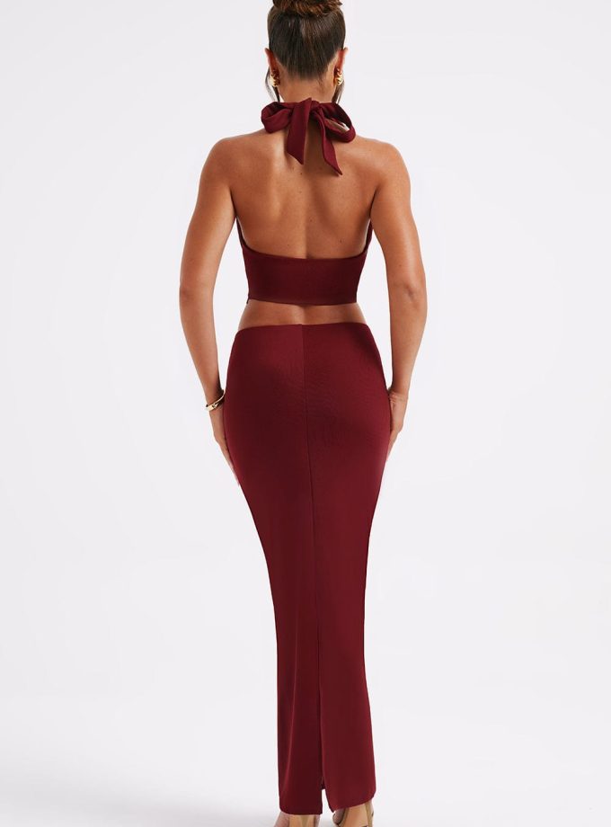 Chrishelle Maxi Skirt - Burgundy