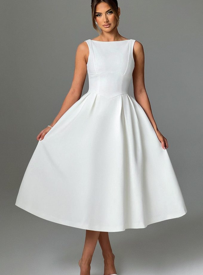 Clarabella Midi Dress - Ivory