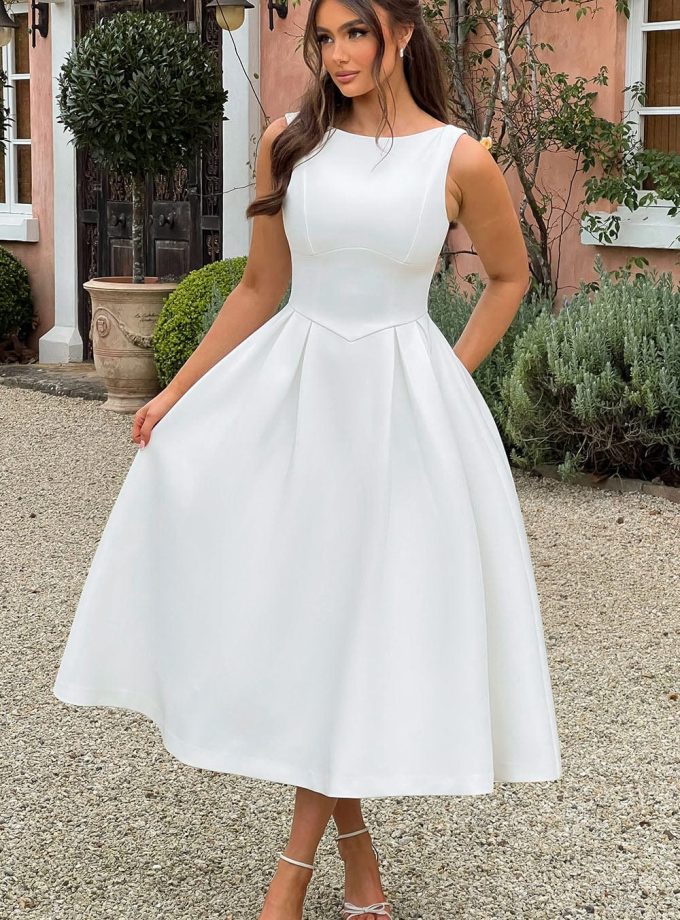 Clarabella Midi Dress - Ivory