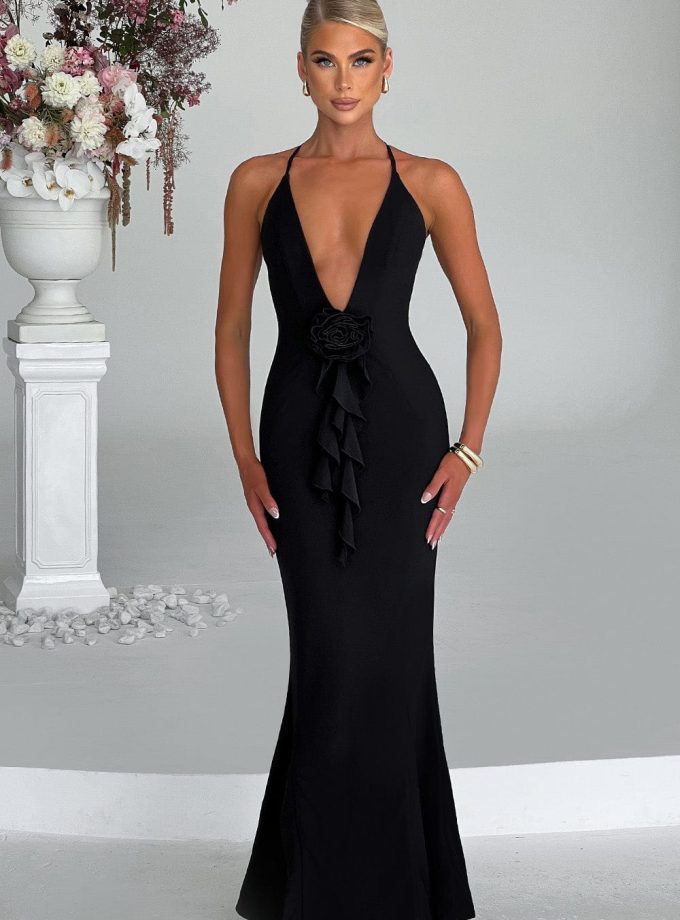 Constantina Maxi Dress - Black