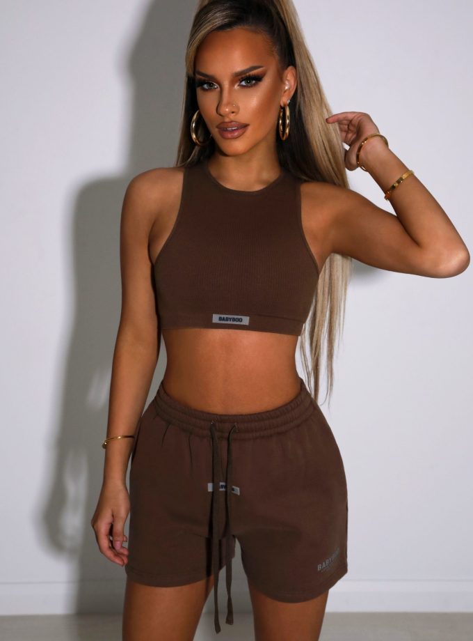 Cora Luxe Shorts - Chocolate