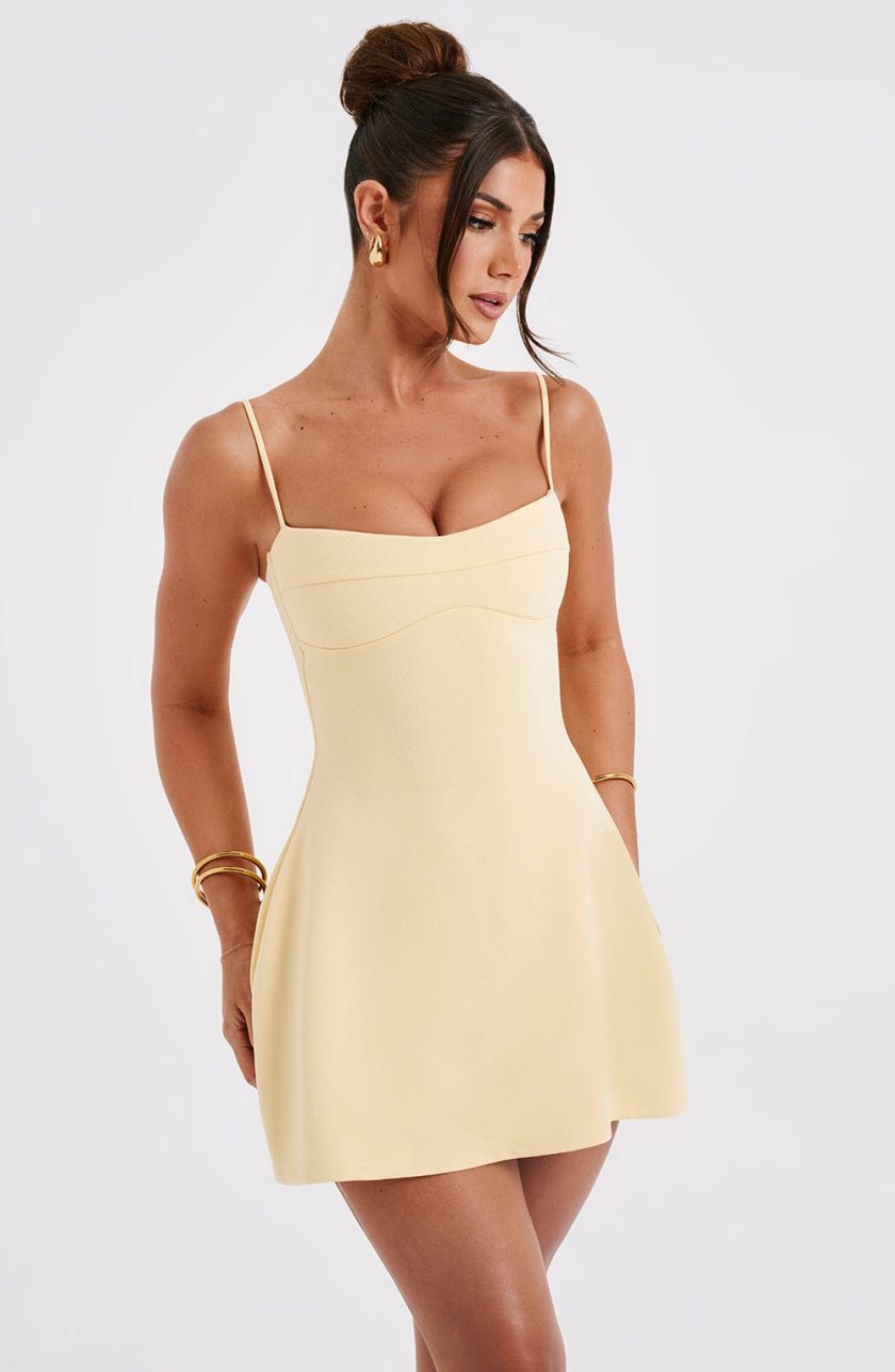 Dakota Mini Dress - Lemon