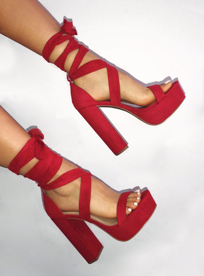 Danica Block Heels - Red