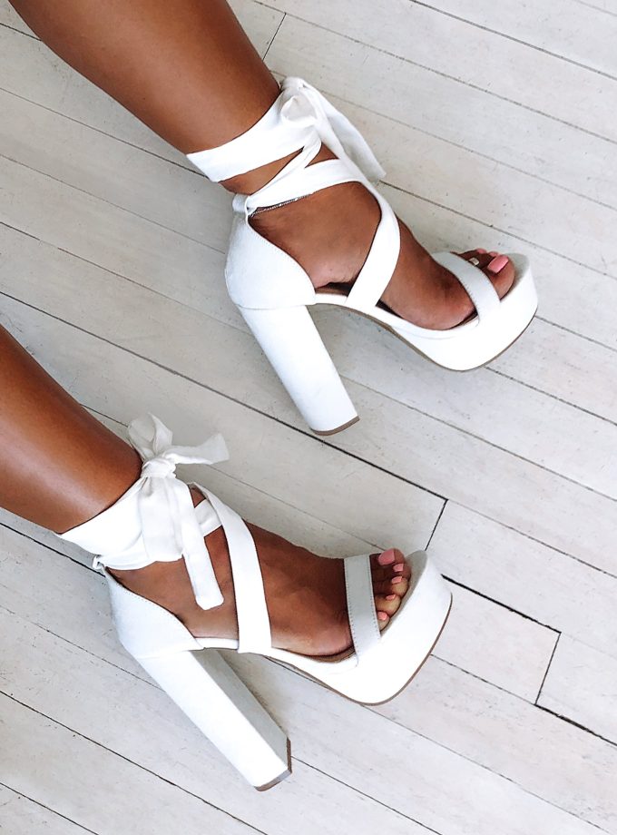 Danica Block Heels - White