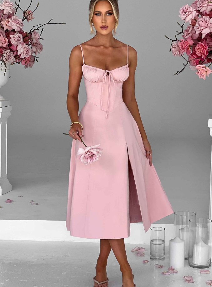 Deanna Midi Dress - Blush