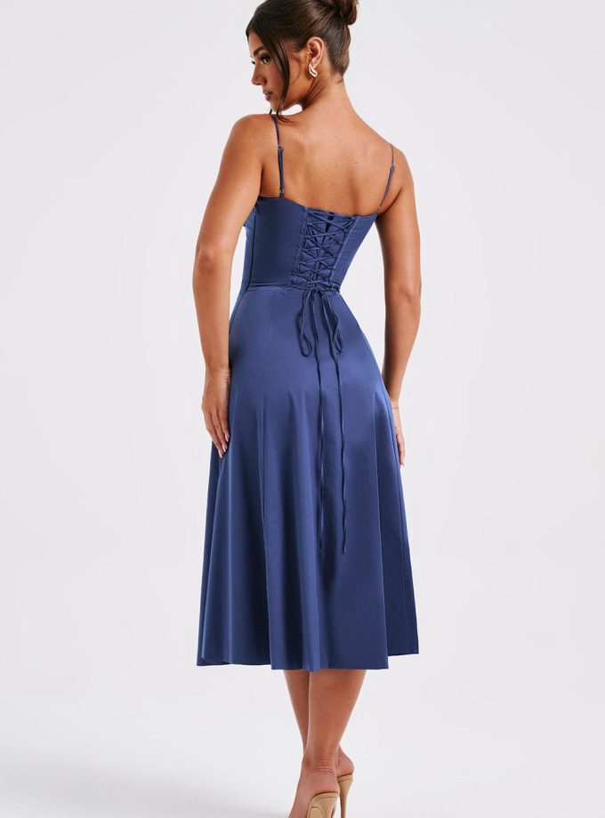 Deanna Midi Dress - Navy