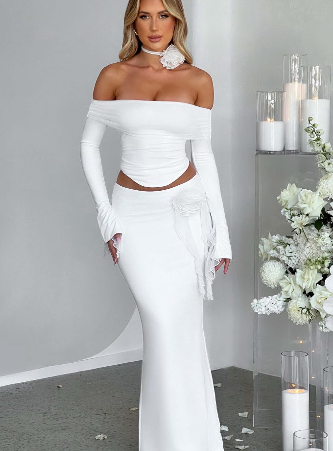 Deema Maxi Skirt - Ivory