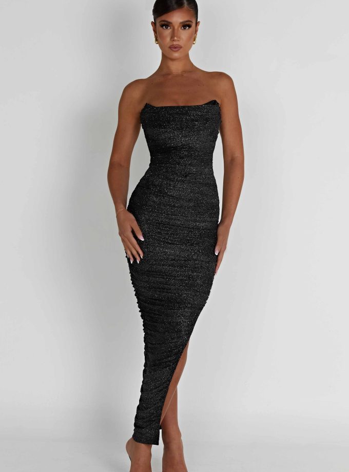 Demi Maxi Dress - Black Sparkle