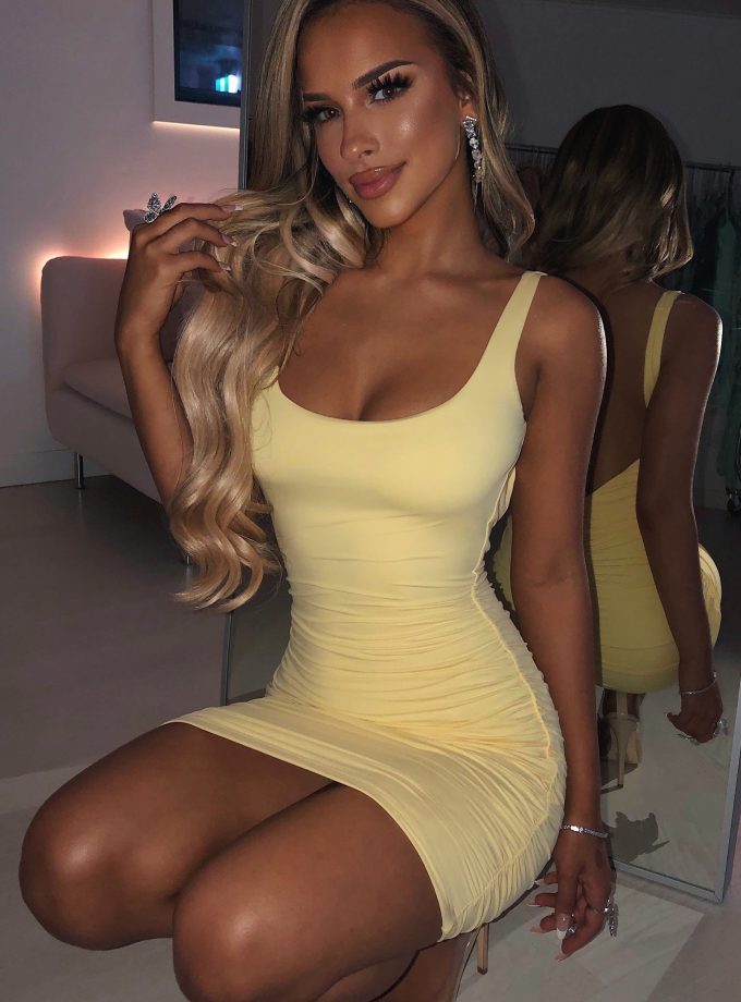 Diya Mini Dress - Lemon