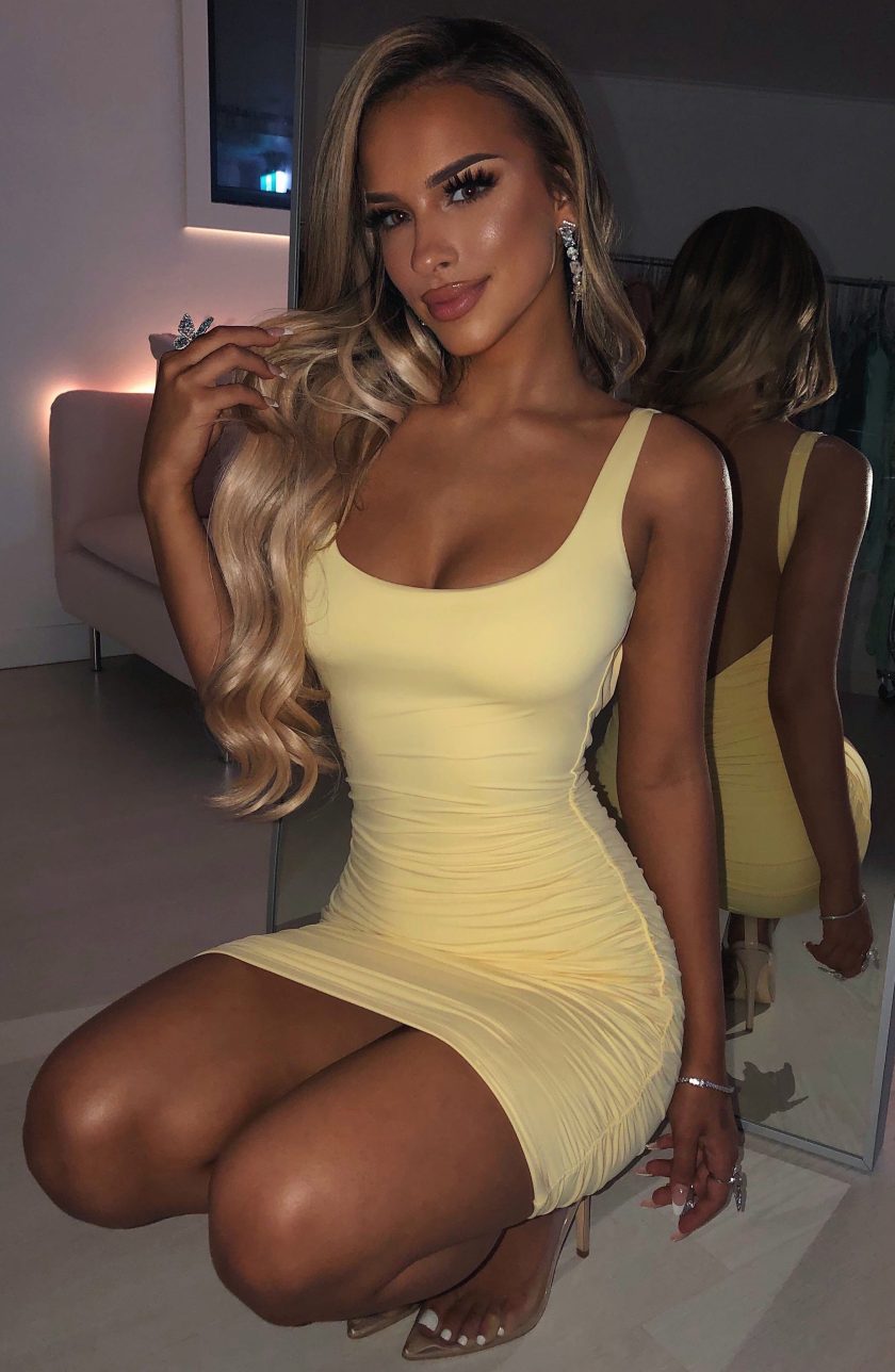 Diya Mini Dress - Lemon