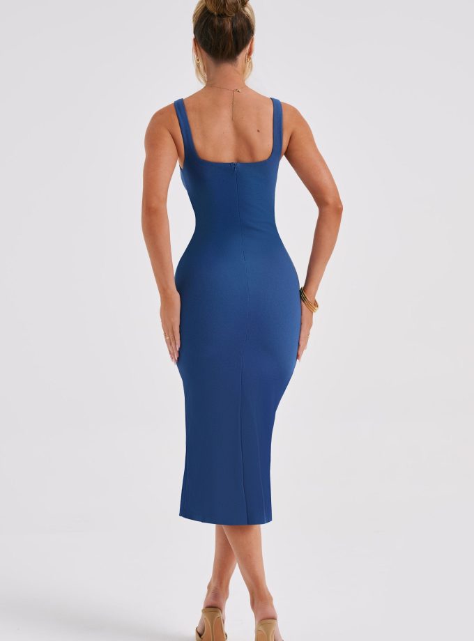 Elaine Midi Dress - Navy