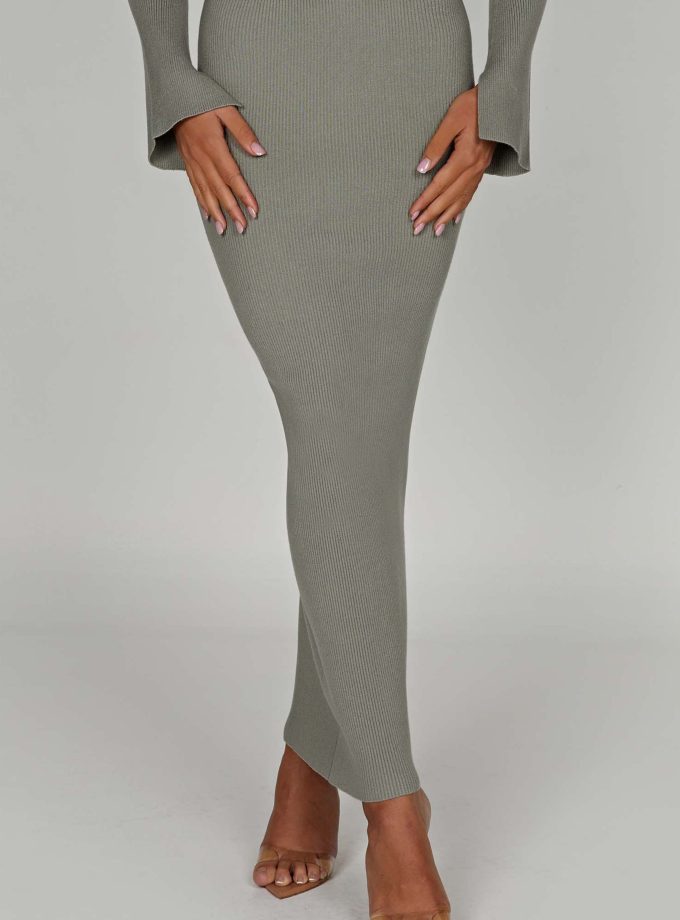 Elia Maxi Skirt - Khaki