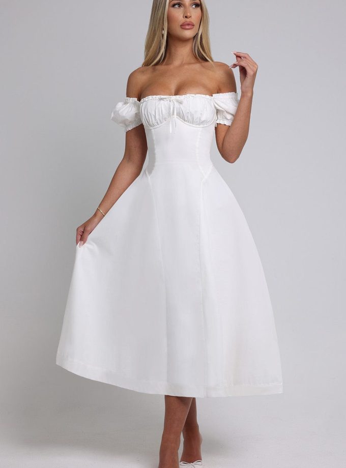 Elora Midi Dress - Ivory