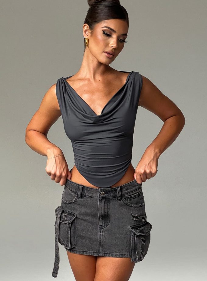 Franziska Top - Charcoal