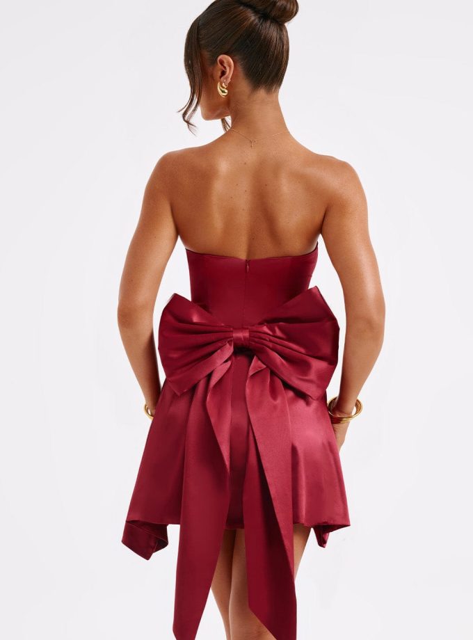 Freja Mini Dress - Burgundy