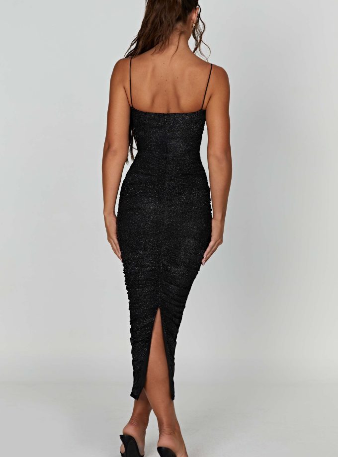 Gracie Maxi Dress - Black Sparkle