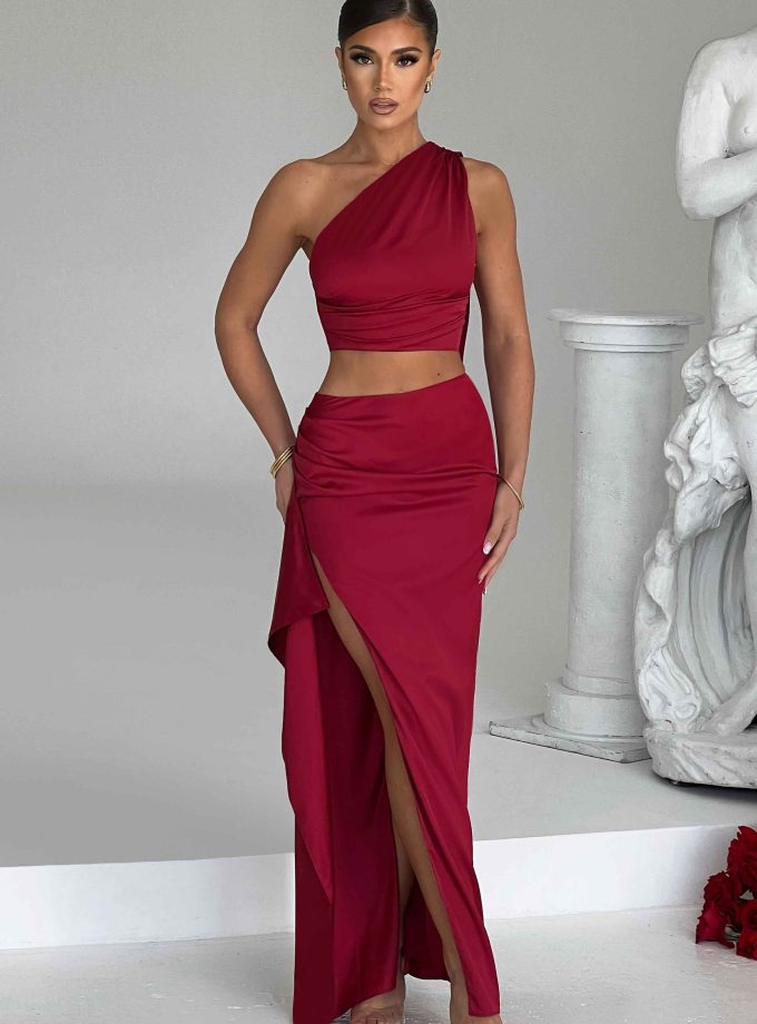 Halsey Maxi Skirt - Wine