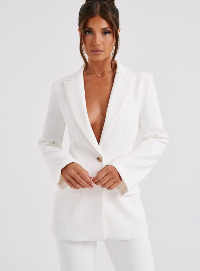 Hazel Suit Jacket - Ivory