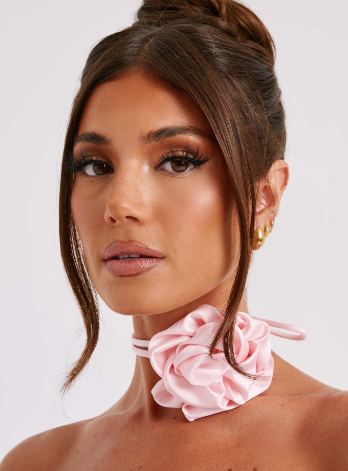 India Floral Neck Tie - Blush