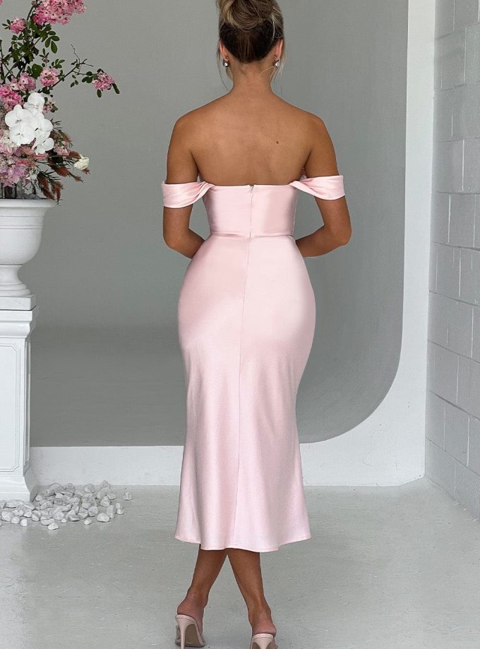 Jennifer Midi Dress - Blush