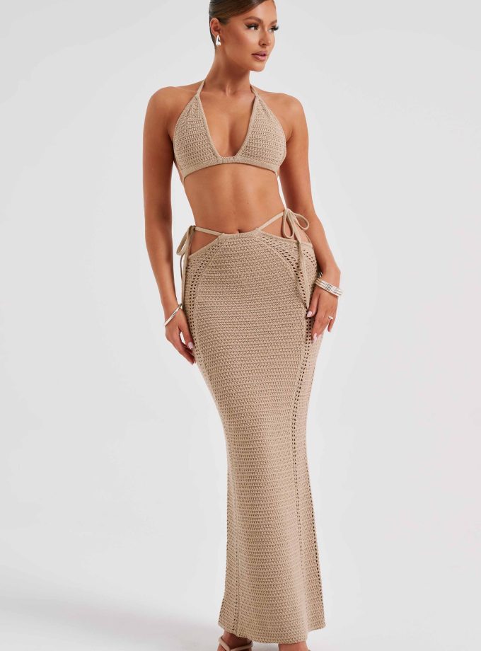 Jia Maxi Skirt - Beige