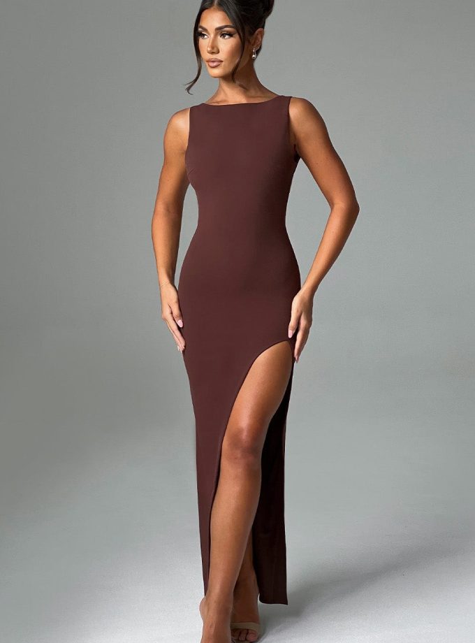 Kassandra Maxi Dress - Chocolate