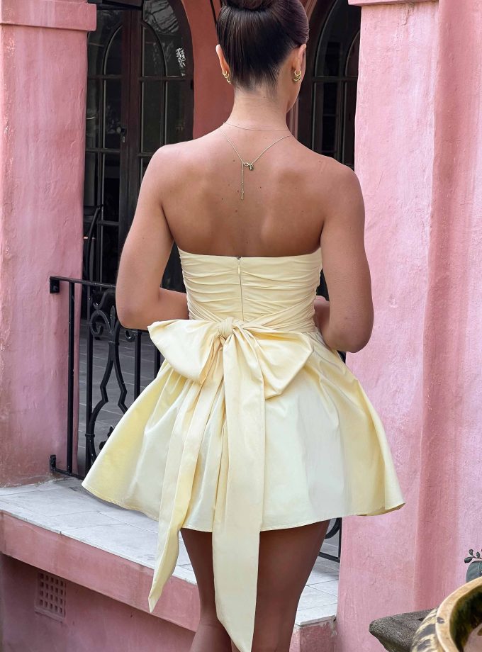 Katrina Mini Dress - Lemon