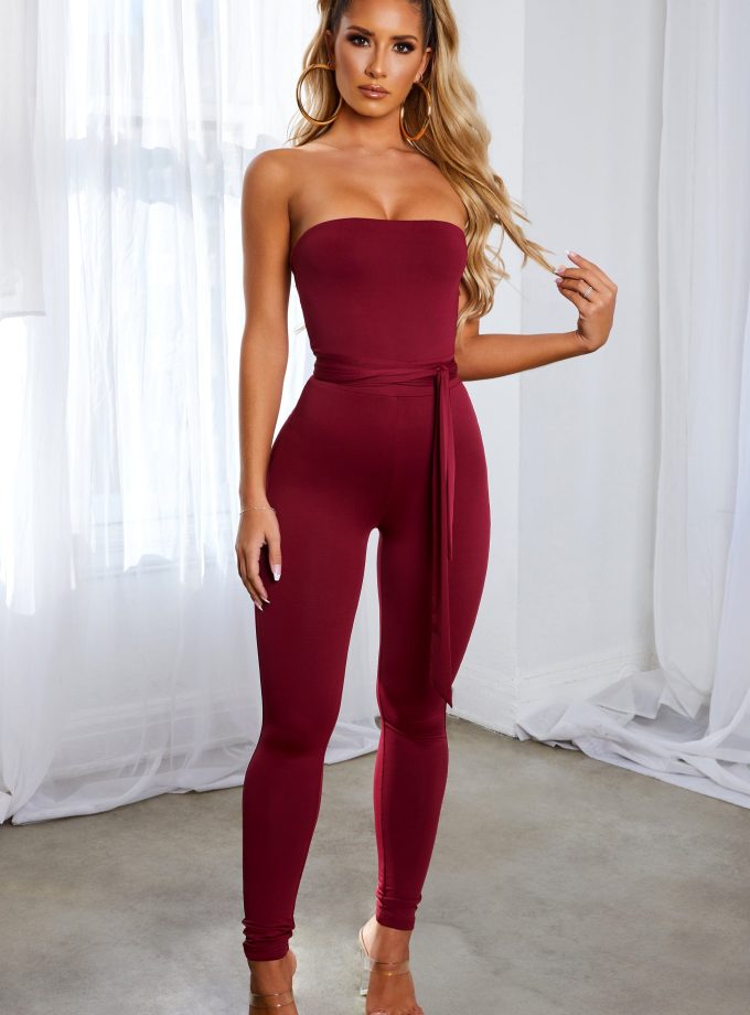 Kylia Jumpsuit - Burgundy