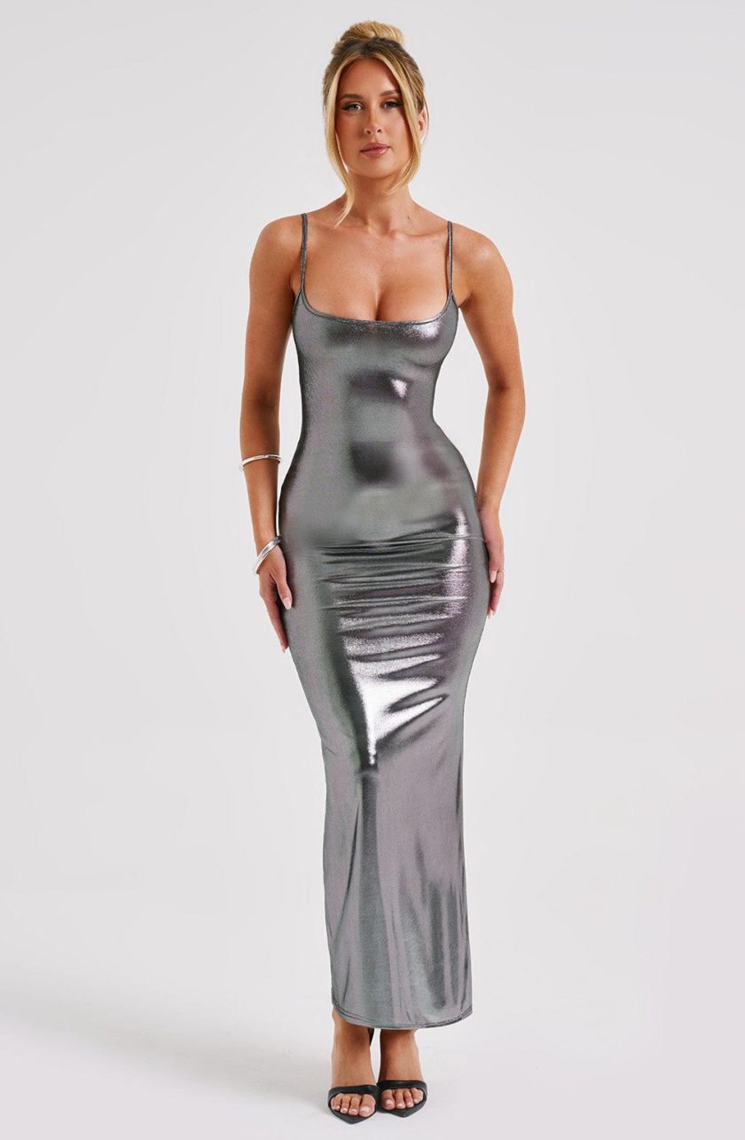 Kyranni Maxi Dress - Gunmetal