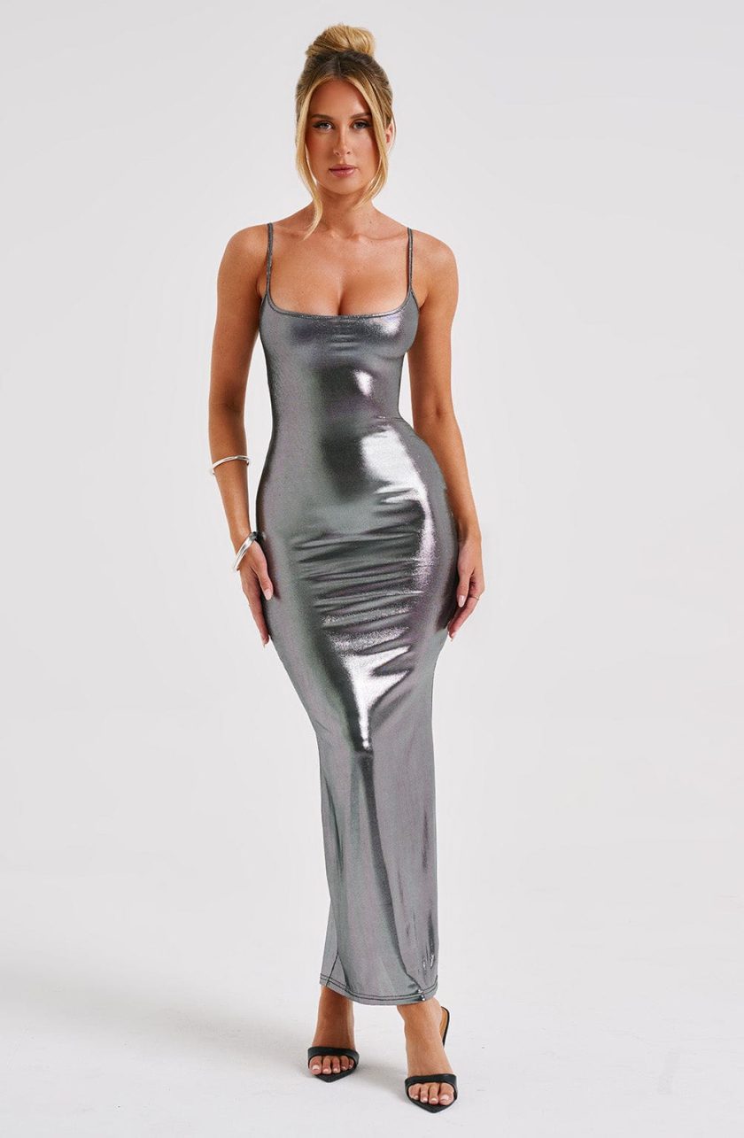 Kyranni Maxi Dress - Gunmetal