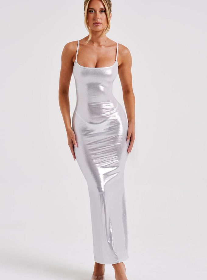 Kyranni Maxi Dress - Silver