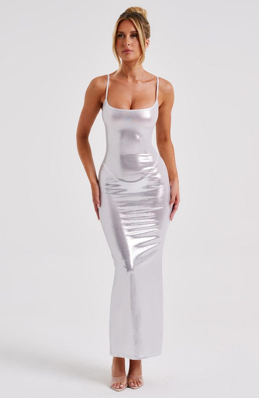 Kyranni Maxi Dress - Silver