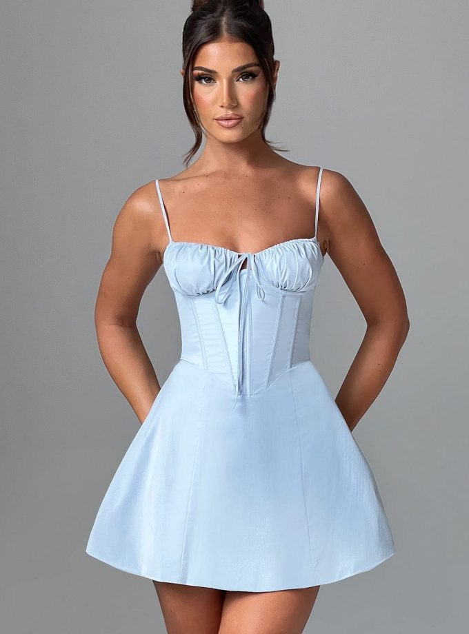 Lacey Mini Dress - Blue