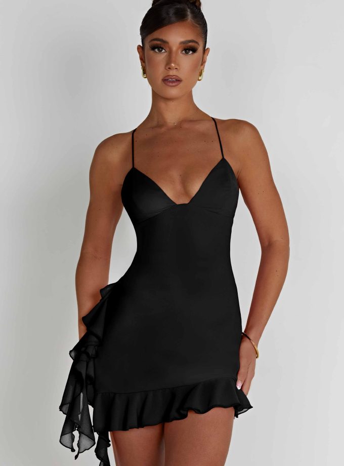 Larosa Mini Dress - Black