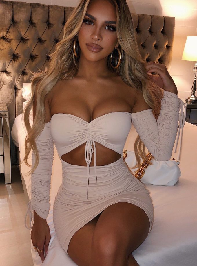 Liza Mini Dress - Nude